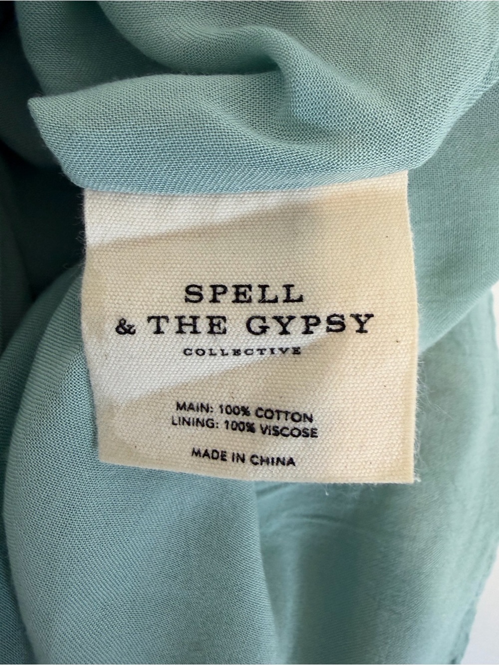 🔮SPELL & THE GYPSY COLLECTIVE SEASHELL MERMAID BOHO DRESS - SEAFOAM - Picture 11 of 13